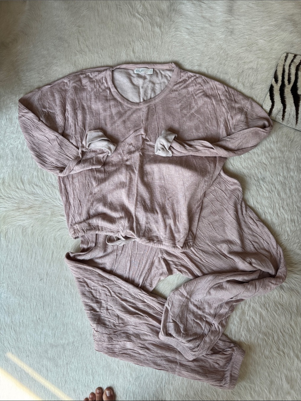 Barefoot Dreams Lightweight Knit Pajama Set - Dusty Blush